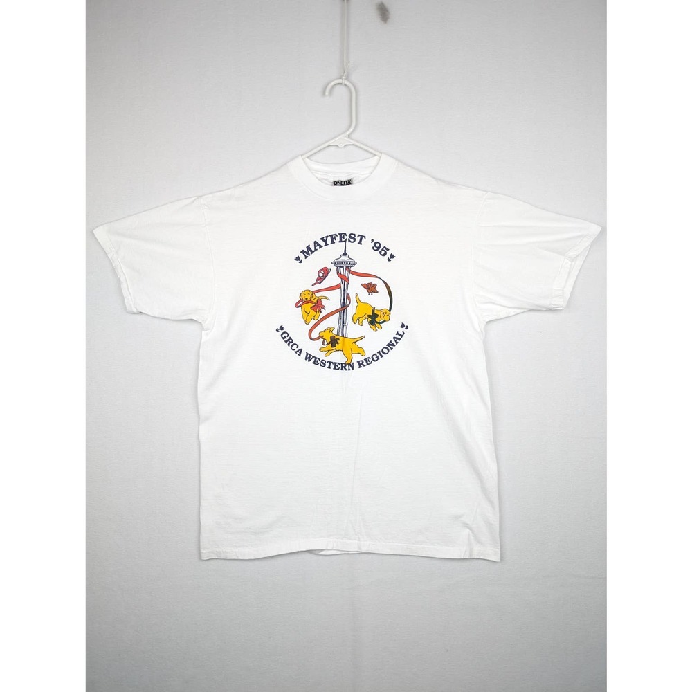 Oneita Adult XL Vintage Mayfest Golden Retriever Club Seattle Washington T-Shirt